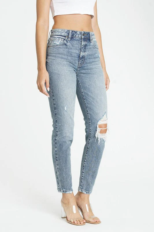 Tobi High Rise Mom Jean - Under Pressure